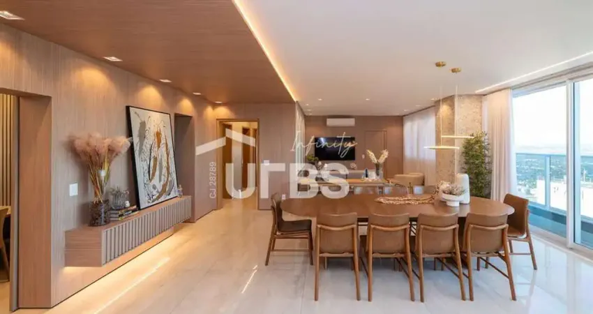Skygarden flamboyant – 180 m² mobiliado com 3 suítes, home office e vista definitiva em andar alto