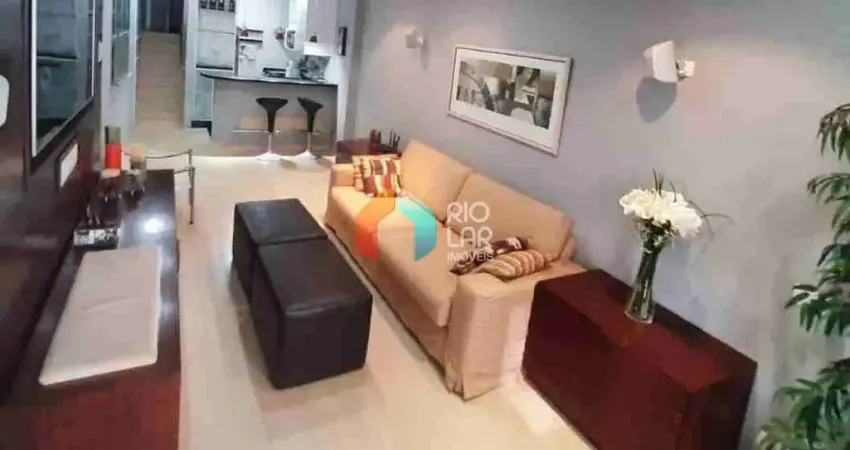 Residencial duplex à venda no flamengo, varanda, 2 quartos (1 suíte), vaga, rio de janeiro, rj.