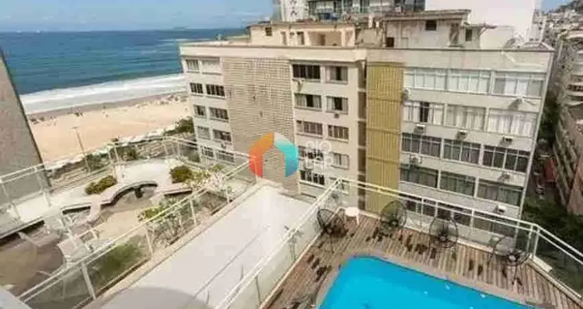 Residencial à venda em copacabana, 50 m2, sala e quarto, mobiliado, vaga, área de lazer com piscina
