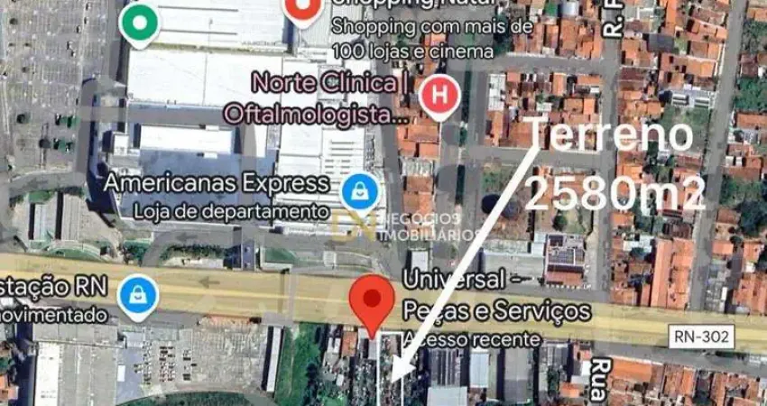 Excelente terreno à venda, na zona norte de Natal 2580 m² por R$ 3.498.000 - Igapó - Natal/RN