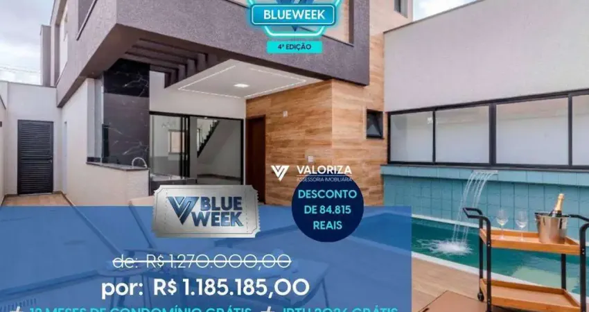 Casa à venda, 181 m² por r$ 1.185.185,00 - condomínio villagio wanel - sorocaba/sp