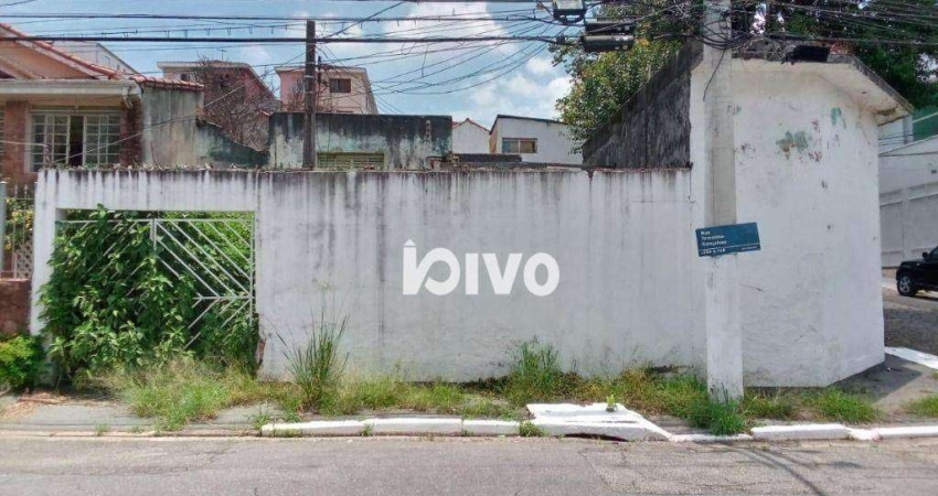 Terreno à venda, 360 m² por R$ 1.500.000 - Planalto Paulista