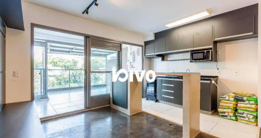 Apartamento garden com 1 dormitório para alugar, 50 m² por r$ 5.382,98/mês - mirandópolis - são paulo/sp