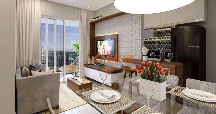 Apartamento com 2 dormitórios à venda, 47 m² por R$ 389.000,00 - Vila Augusta - Guarulhos/SP