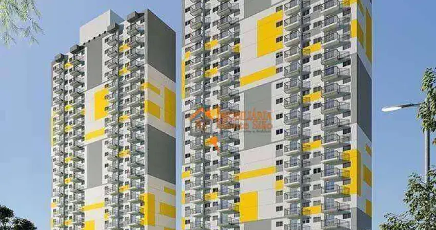 Apartamento com 2 dormitórios à venda, 38 m² por R$ 352.461,61 - Picanço - Guarulhos/SP