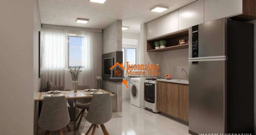 Apartamento com 2 dormitórios à venda, 37 m² por R$ 246.000 - Vila Nova Bonsucesso - Guarulhos/SP
