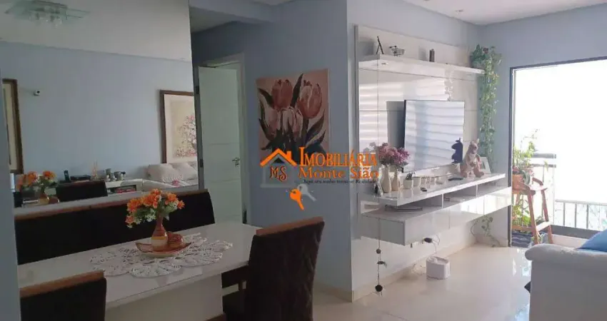 Apartamento com 3 dormitórios à venda, 68 m² por R$ 489.000,00 - Portal dos Gramados - Guarulhos/SP