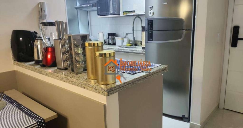 Apartamento a venda com 61m² com 2 quartos, 1 suíte, 1 vaga coberta e varanda gourmet - Jardim Aida