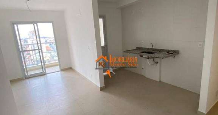 Apartamento à venda com 55 m² com 2 quartos, 1 suíte, 1 vaga e lazer completo no Paris Condomínio Clube - Vila Galvão, Guarulhos, SP