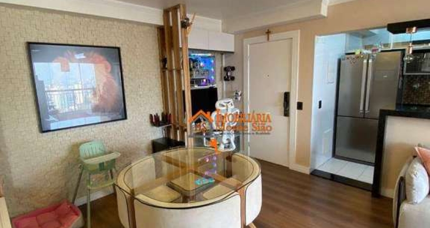 Apartamento à venda no Condomínio Wi recém reformado com 2 quartos, 1 suíte, rico em planejados, Vila Augusta, Guarulhos, SP