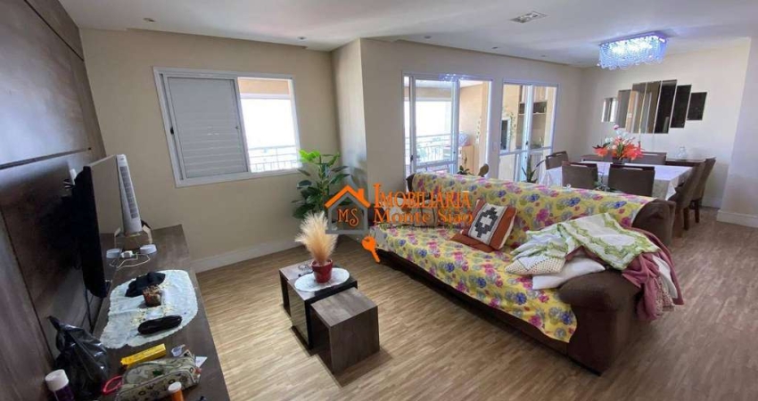 Apartamento com 2 dormitórios para alugar, 92 m² por R$ 5.591,00/mês - Vila Augusta - Guarulhos/SP