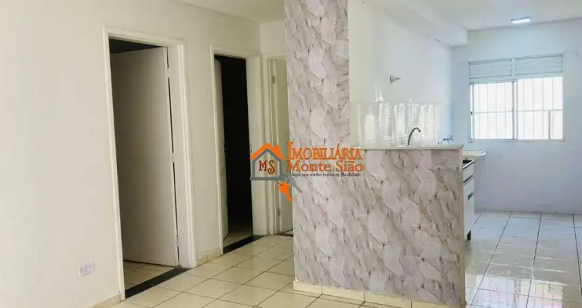 Apartamento com 2 dormitórios para alugar, 48 m² por r$ 1.070,00/mês - vila nova bonsucesso - guarulhos/sp