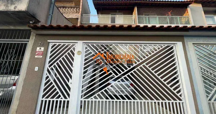 Sobrado com 3 dormitórios à venda, 149 m² por r$ 590.000 - parque continental ii - guarulhos/sp