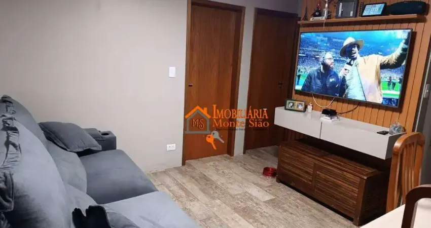 Apto 49m² à venda no flor dos morros – 2 dorms, 1 vaga, cozinha planejada