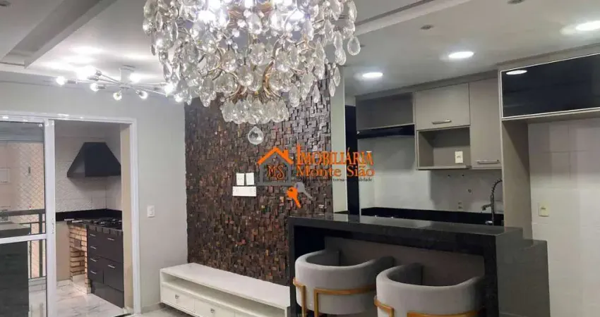 Apartamento com 2 dormitórios à venda, 68 m² por r$ 750.000,00 - jardim flor da montanha - guarulhos/sp