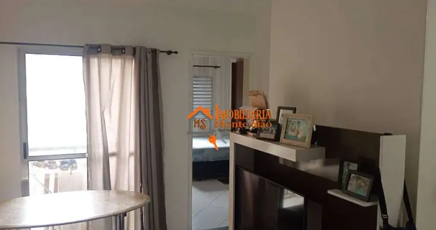Apartamento com 1 dormitório para alugar, 48 m² - picanco - guarulhos/sp