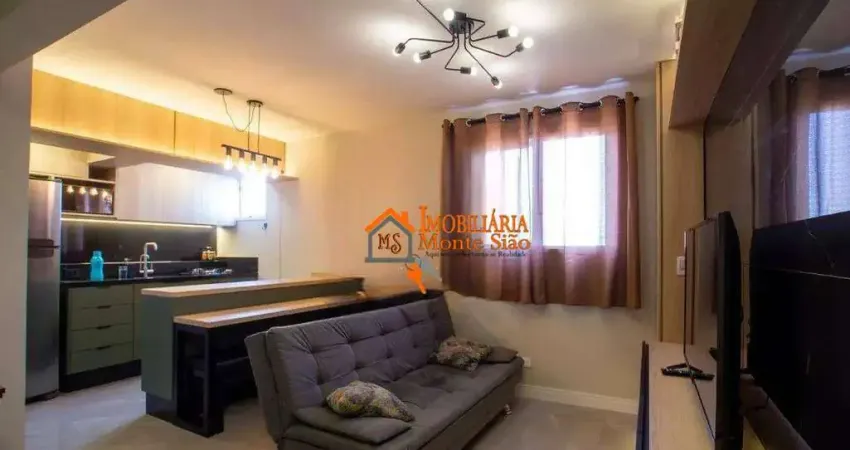 Studio com 1 dormitório à venda, 48 m² por r$ 393.000,00 - vila galvão - guarulhos/sp