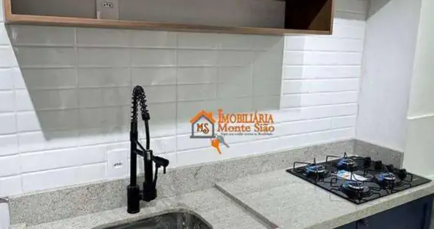 Apartamento com 2 dormitórios à venda, 36 m² por r$ 350.000 - vila das bandeiras - guarulhos/sp