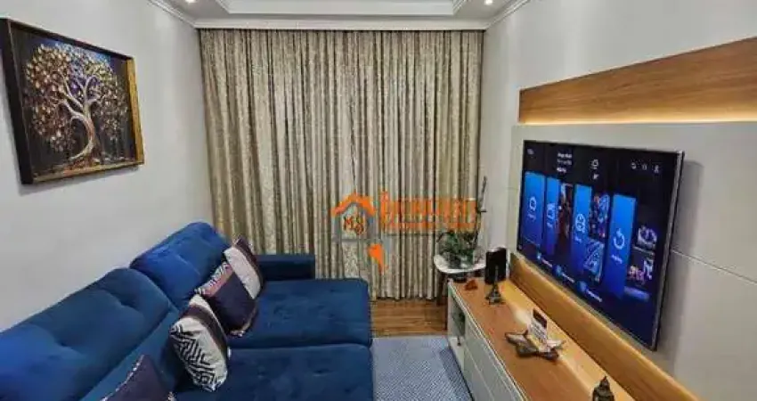 Apartamento com 2 dormitórios à venda, 56 m² por r$ 285.000,00 - cocaia - guarulhos/sp