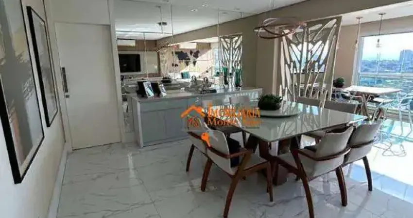 Apartamento com 3 dormitórios à venda, 168 m² por r$ 2.340.000 - jardim santa mena - guarulhos/sp