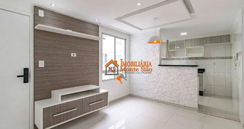 Apartamento com 2 dormitórios à venda, 40 m² por r$ 250.000,00 - vila alzira - guarulhos/sp