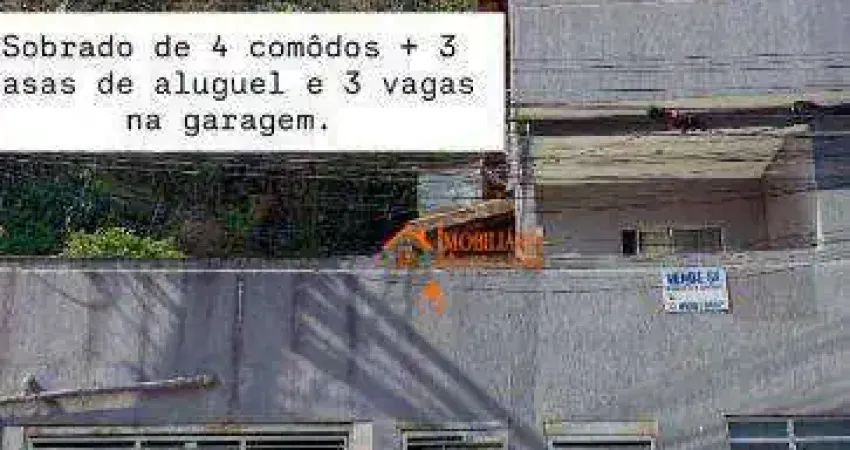 Sobrado de 4 cômodos + 3 casas à venda por r$ 530.000 - parque mikail - guarulhos/sp