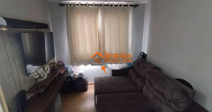 Apartamento com 2 dormitórios à venda por r$ 300.000,00 - cocaia - guarulhos/sp