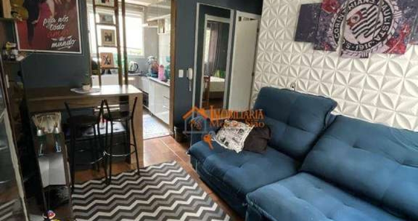 Apartamento com 2 dormitórios à venda, 38 m² por R$ 255.000,00 - Jardim Albertina - Guarulhos/SP