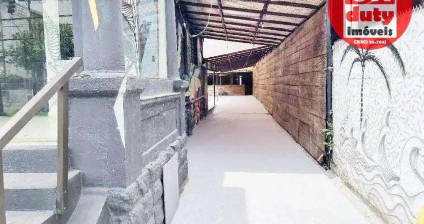 Casa comercial locação, 600 m² por r$ 18.000/mês - boqueirão - santos/sp