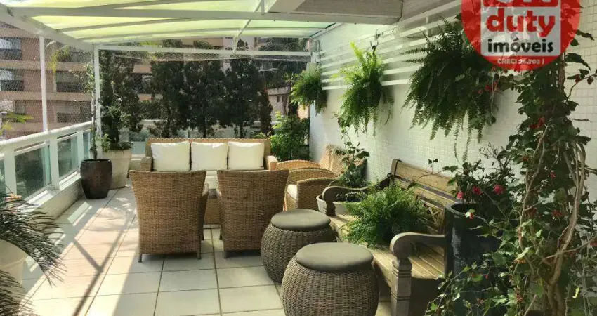 Apartamento garden com 4 dormitórios à venda, 300 m² por r$ 3.200.000,00 - aparecida - santos/sp