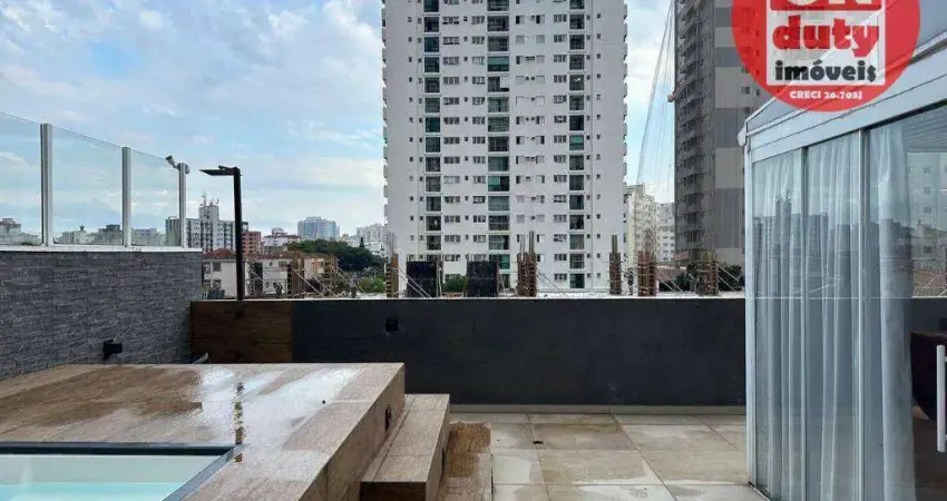 Apartamento garden com 2 dormitórios à venda, 163 m² por r$ 850.000,00 - estuário - santos/sp