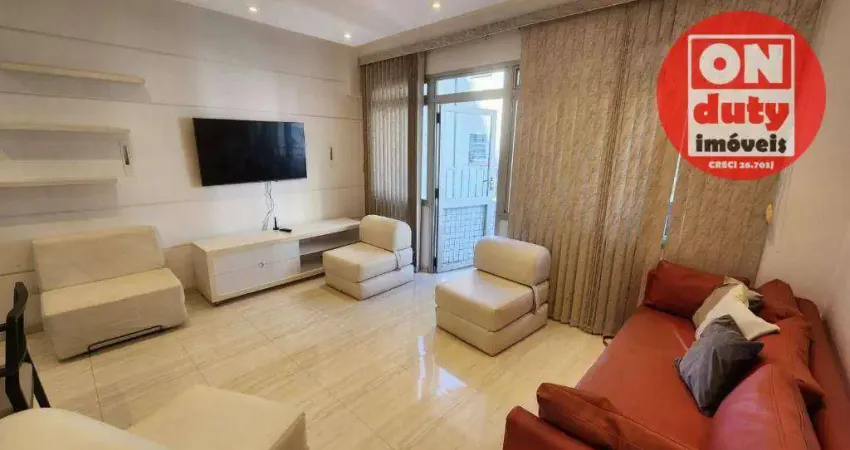 Apartamento com 2 dormitórios para alugar, 84 m² por r$ 5.110,00/mês - gonzaga - santos/sp