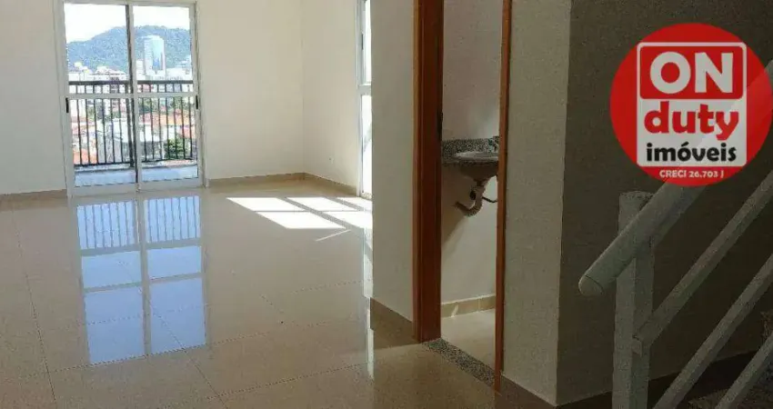 Apartamento Duplex com 3 dormitórios à venda, 131 m² por R$ 989.000,00 - Encruzilhada - Santos/SP