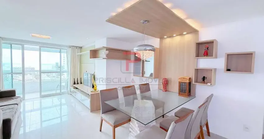Apartamento PORTEIRA FECHADA A 200M DA PRAIA com 3 suítes + DCE no Jardim Oceania