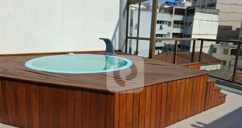 Cobertura com 3 quartos e piscina, a 3 minutos do tijuca tênis clube.