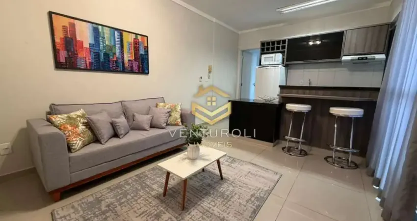 Apartamento mobiliado aconchegante e completo, com 1 dormitório e vaga de garagem!