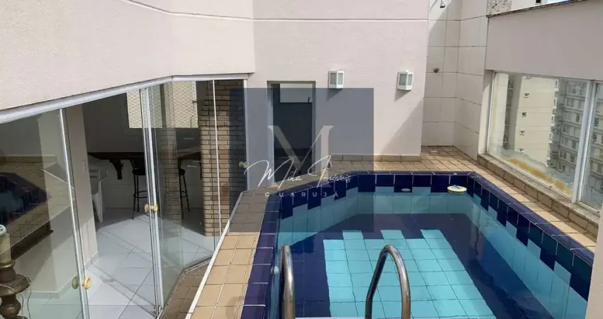 Cobertura Duplex Reformado. Piscina e Área Gourmet. 03 Dormitórios. 01 Suíte. 03 banheiros. 02 vagas. 01 quadra da praia. Centro.