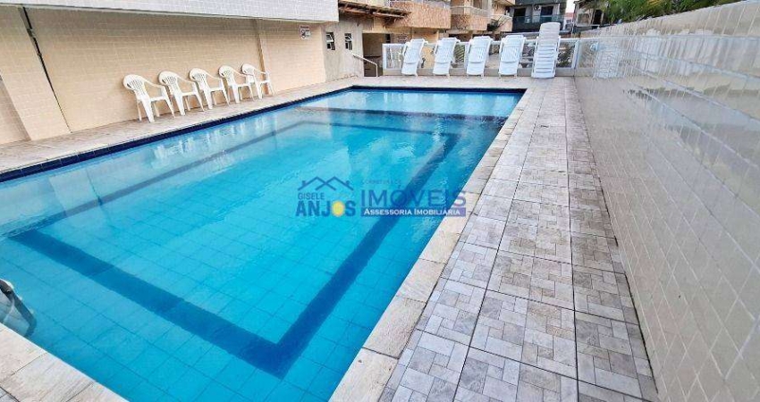 Apartamento com 02 dormitórios, sendo 01 suíte, sala, sacada, cozinha, área de serviço, banheiro social e
01 vaga da garagem, piscina, slão de jogos e festas. 500 METROS DO MAR
VALOR Á VISTA R$ 570 MI