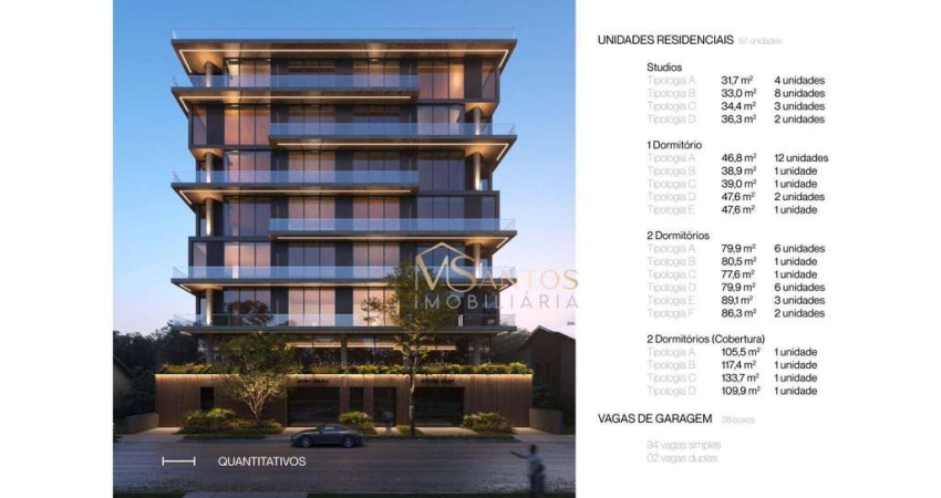 Apartamento com 1 dormitório à venda, 46 m² por R$ 595.249,00 - Jurerê - Florianópolis/SC