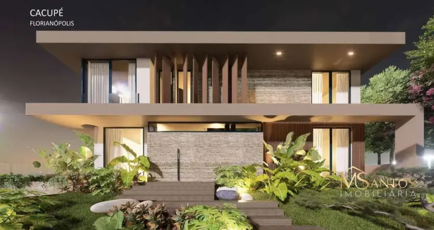 Casa com 4 dormitórios à venda, 355 m² por r$ 5.600.000 - cacupé - florianópolis/sc