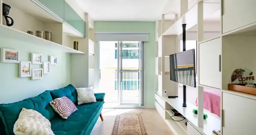 Aconchegante flat para venda em pinheiros com 1 quarto, 33m²