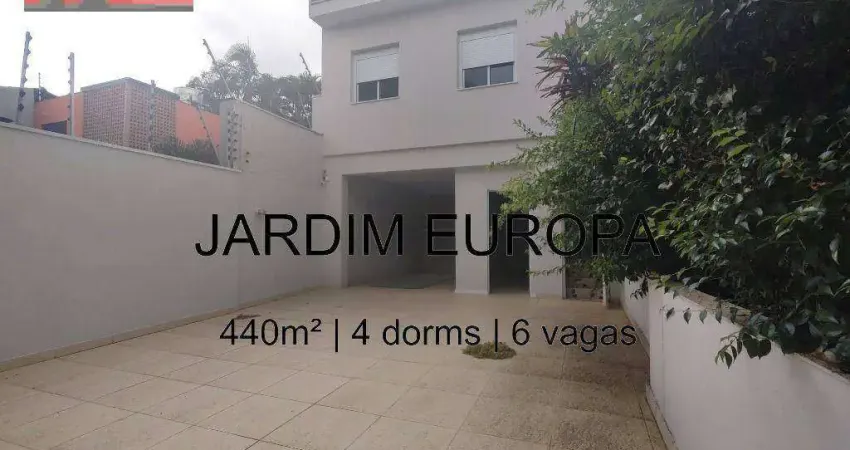 Casa r. honduras, 95 - jardim europa, 440m², 4 quartos, 6 vagas, alugado