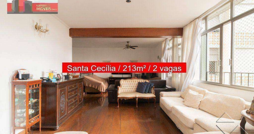 Apartamento R. Emílio de Menezes, 96 - Santa Cecilia, 213m², 2 vagas, Domingos Leardi