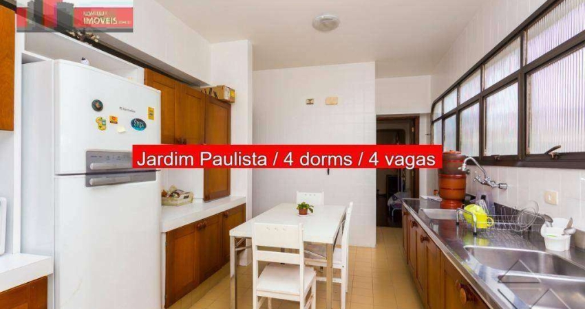 Apartamento Al. Fernão Cardim, 283 - Jardim Paulista, 290m², 4 vagas, Morada de Santa Anna