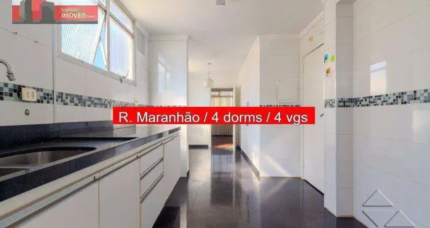 Apartamento R. Maranhão, 236 - Higienópolis, 380m², 4 suítes, 4 vagas, Via Veneto