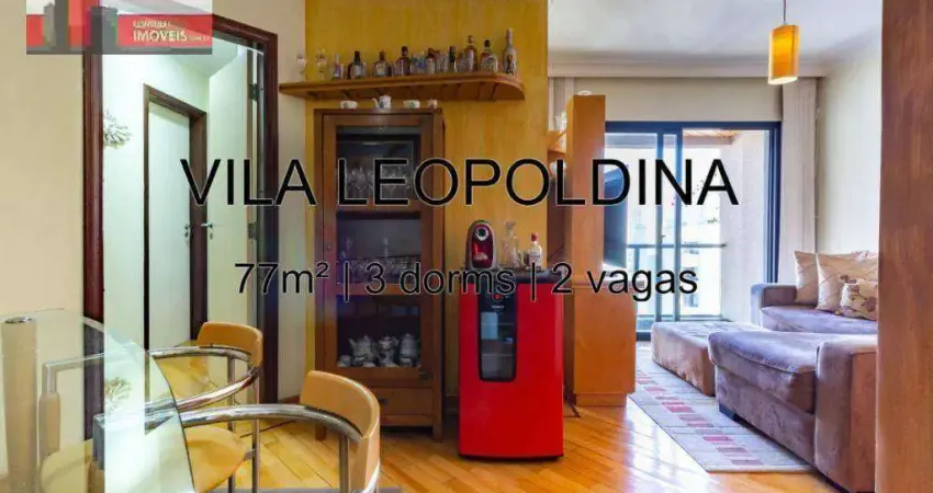 R. paulo franco, 85 - vila leopoldina, 77m², 3 dorms, 2 vagas, versatile