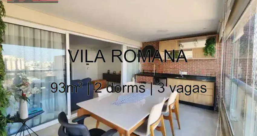 R. crasso, 305 - vila romana, 93m², 2 dorms, 2 vagas, cond. vista praça