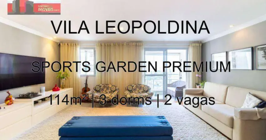 R. carlos weber, 535 - vila leopoldina, 114m², 3 dorms, 2 vgs, sports garden premium