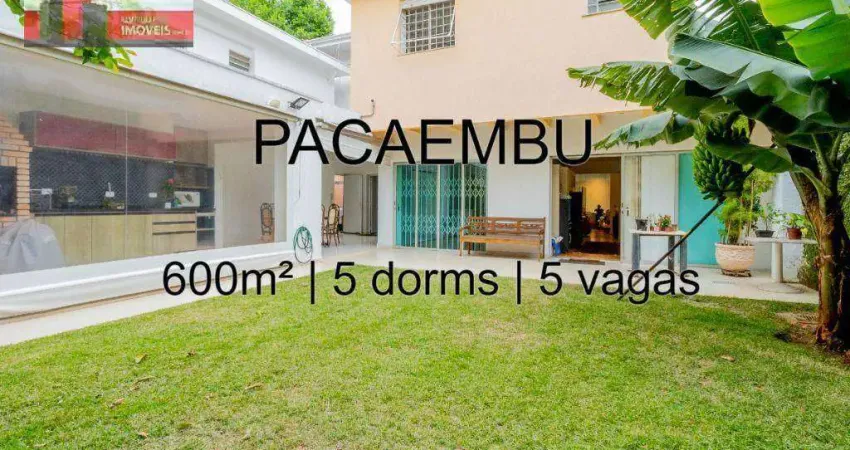 Vendo r. dr. manoel maria tourinho, 129 - pacaembu, 600m², 5 dorms, 5 vagas