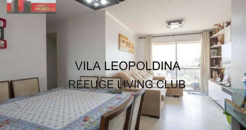 Av. mofarrej, 154 - vila leopoldina, 78m², 1 vaga, refuge living club